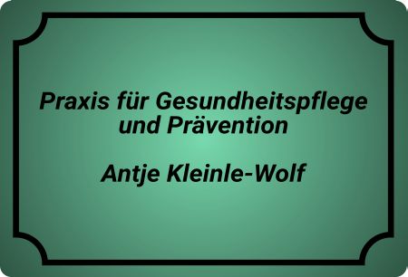 Praxis für Gesundheitspflege Firma Schild kreativ informativ auffallend schilder selbst gestalten