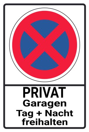 PRIVAT Garagen Parken-Verkehr Schild kreativ informativ auffallend schilder selbst gestalten