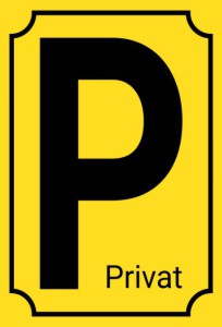 Privat Parken-Verkehr Schild informativ auffallend schilder selbst gestalten