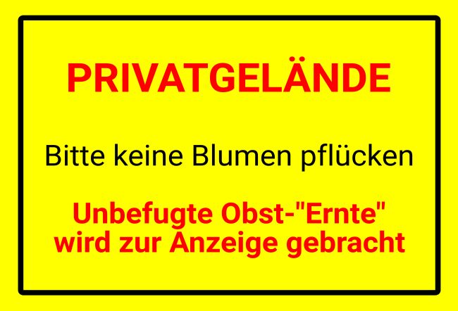 Selbst Gestalten / Beschriften – Hinweisschilder Privatgelände – 580501 ...