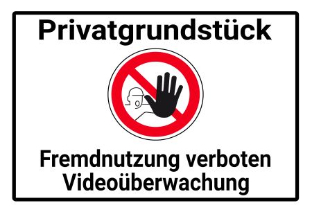 Privatgrundstück - Fremdnutzung verboten Hinweis Schild informativ auffallend schilder selbst gestalten