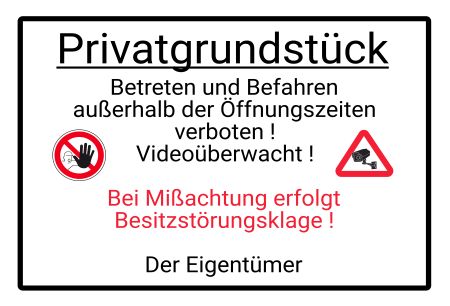 Privatgrundstück Privat-Pakete Schild kreativ informativ auffallend schilder selbst gestalten