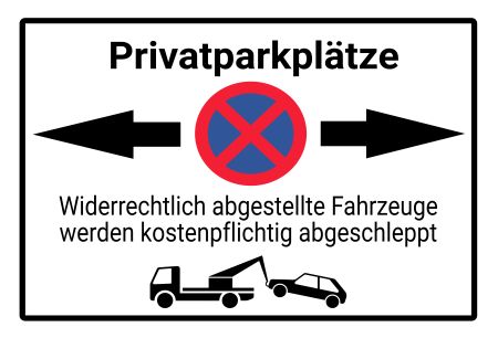 Privatparkplätze Parken-Verkehr Schild kreativ informativ auffallend schilder selbst gestalten