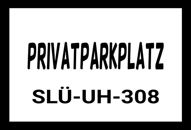 Privatparkplatz Parken-Verkehr Schild informativ auffallend schilder selbst gestalten