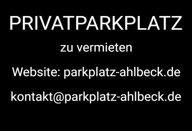 Privatparkplatz zu vermieten Hinweis Schild auffallend schilder selbst gestalten