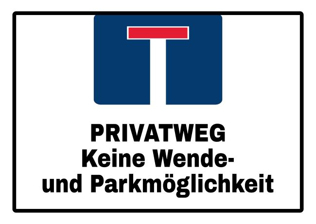 Privatweg Parken-Verkehr Schild smart informativ auffallend schilder selbst gestalten