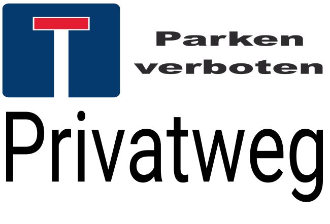 Privatweg Parken-Verkehr Schild informativ auffallend schilder selbst gestalten