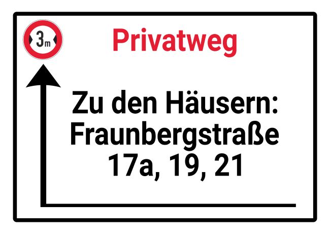 Privatweg Wegweiser Schild smart informativ auffallend schilder selbst gestalten