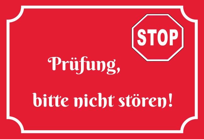 584772 Selbst Weiter Gestalten – Prüfung Schild – Schilder Selbst Gestalten