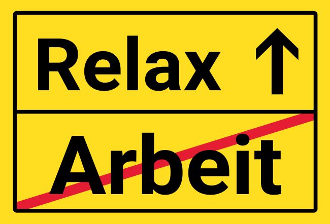 Relax Hinweis Schild smart informativ auffallend schilder selbst gestalten