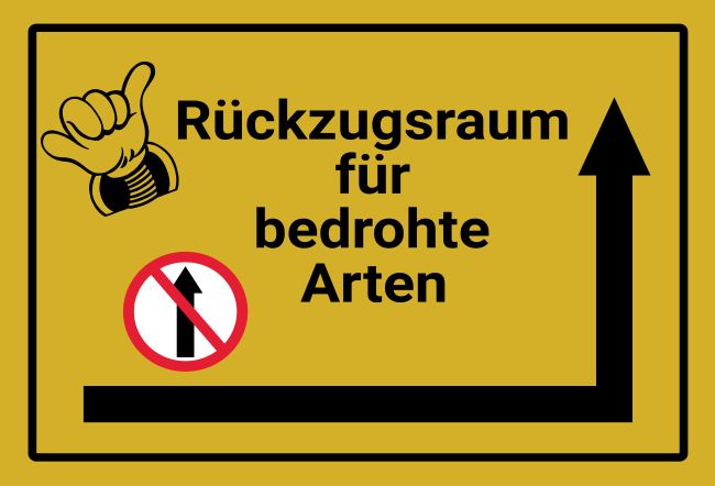 Rückzugsraum Hinweis Schild smart spritzig auffallend schilder selbst gestalten