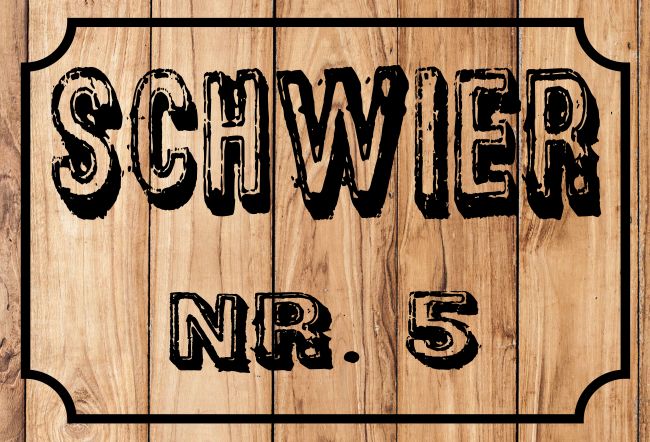 Schwier Nr.5 Hinweis Schild bunt kreativ schilder selbst gestalten