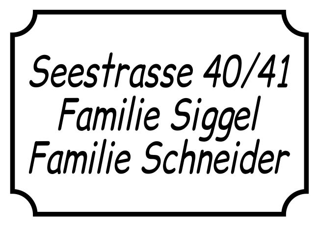 Seestrasse Privat-Pakete Schild informativ auffallend schilder selbst gestalten