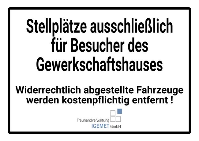 Stellplätze Parken-Verkehr Schild informativ auffallend schilder selbst gestalten