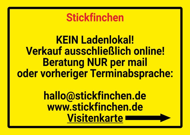 Stickfinchen Wegweiser Schild smart informativ auffallend schilder selbst gestalten