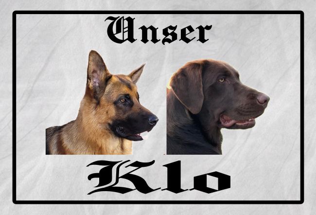 Unser Klo Hunde Schild smart kreativ auffallend schilder selbst gestalten