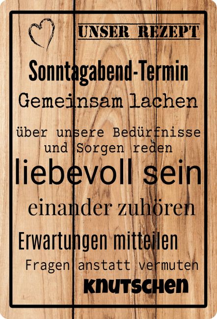 UNSER REZEPT Hinweis Schild smart informativ auffallend schilder selbst gestalten