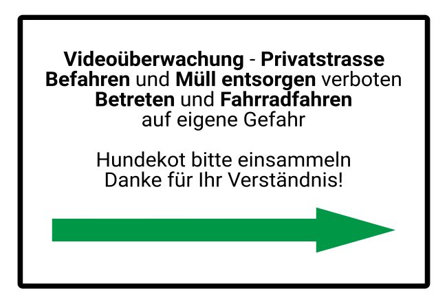 Videoüberwachung Hinweis Schild auffallend nachdrücklich schilder selbst gestalten