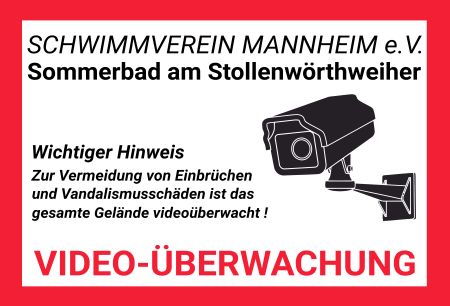 VIEDEO-ÜBERWACHUNG Hinweis Schild smart kreativ informativ auffallend schilder selbst gestalten