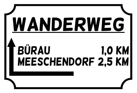 WANDERWEG Wegweiser Schild informativ auffallend schilder selbst gestalten