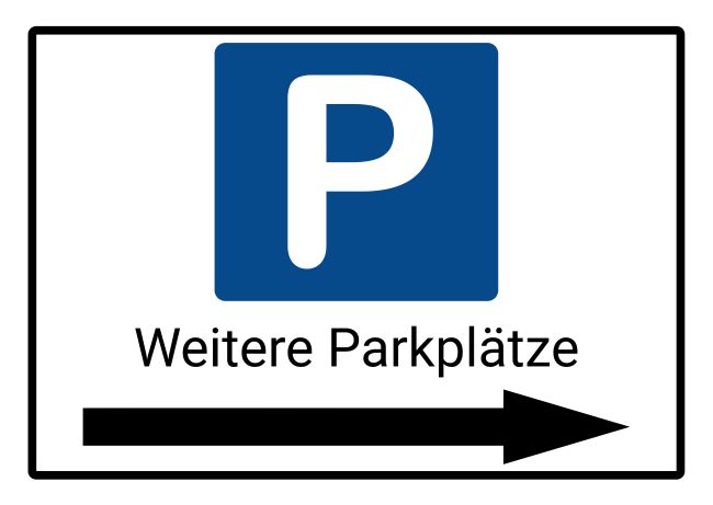 Weitere Parkplätze Wegweiser Schild smart kreativ informativ schilder selbst gestalten