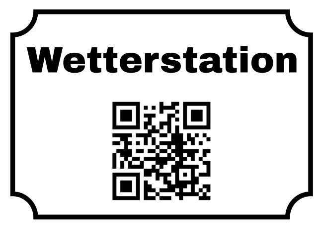 Wetterstation Hinweis Schild informativ auffallend schilder selbst gestalten