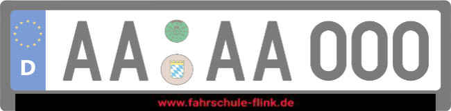 www.fahrschulde-flink.de Kennzeichenhalter Schild informativ auffallend schilder selbst gestalten