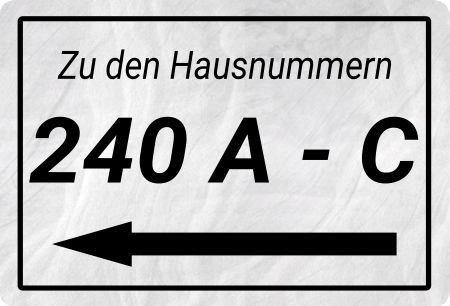 Zu den Hausnummern Strassen-Hausnummern Schild spannend kreativ spritzig informativ auffallend schilder selbst gestalten