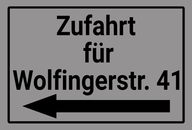 Zufahrt Wegweiser Schild smart informativ schilder selbst gestalten