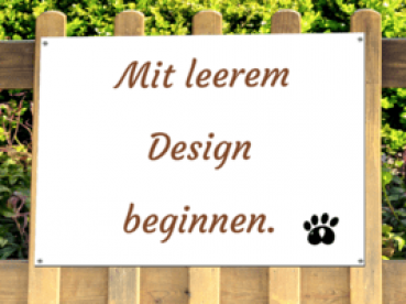 Hundeschild Leer Querformat