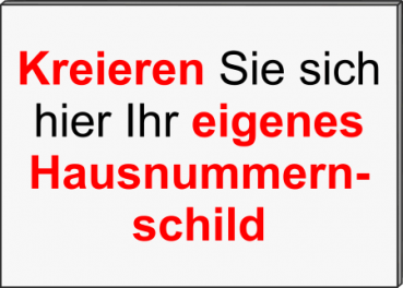 Schild selbst gestalten | Querformat | Ohne Rahmen