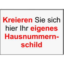 Schild selbst gestalten | Querformat | Ohne Rahmen