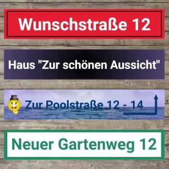 Straßenschild Vorschlag 4 - 80 x 15cm