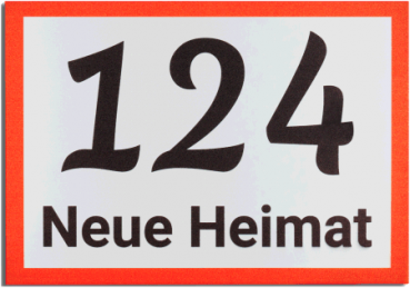 Hausnummernschild Weiß / Schwarz - 21 x 15cm