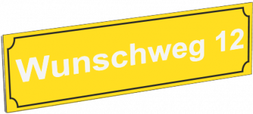 Straßenschild Vorschlag 1 - 43 x 12cm