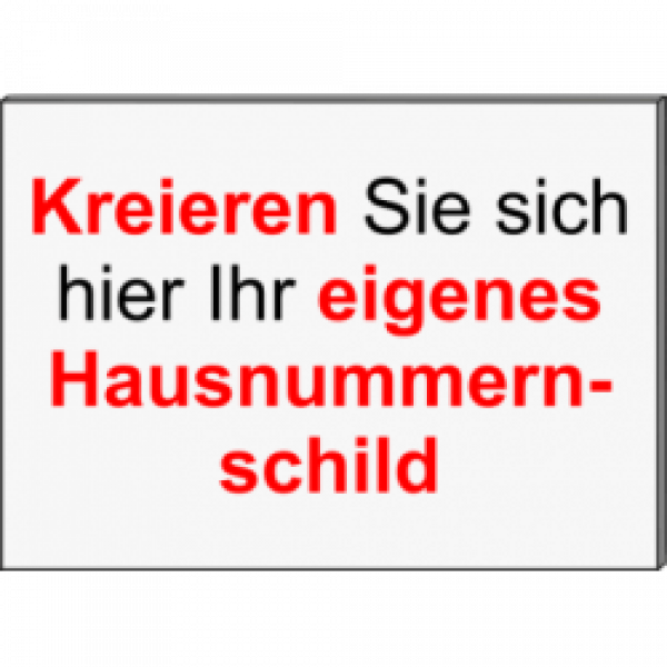 Schild selbst gestalten | Querformat | Ohne Rahmen