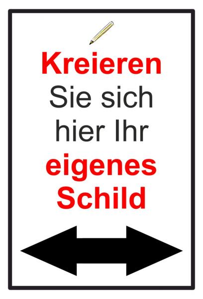 Schild selbst gestalten | Hochformat | Doppelpfeil