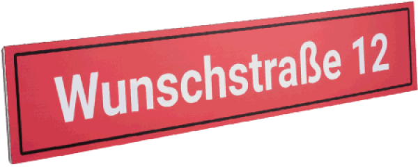 Straßenschild Vorschlag 4 - 80 x 15cm