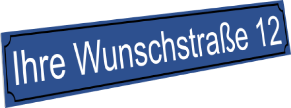 Straßenschild Vorschlag 5 - 100 x 15cm