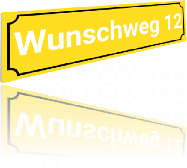 Straßenschild Vorschlag 1 - 43 x 12cm