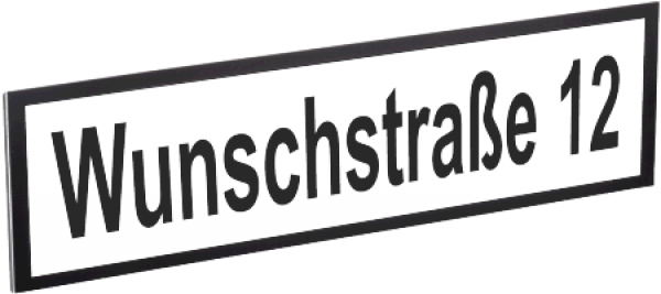 Straßenschild Vorschlag 2 - 50 x 13cm