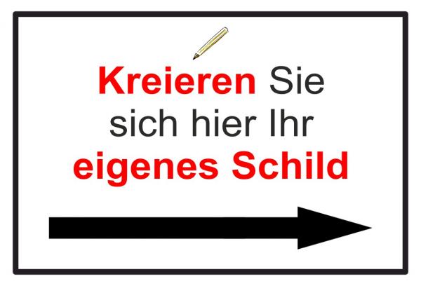 Schild selbst gestalten | Querformat | Pfeil rechts