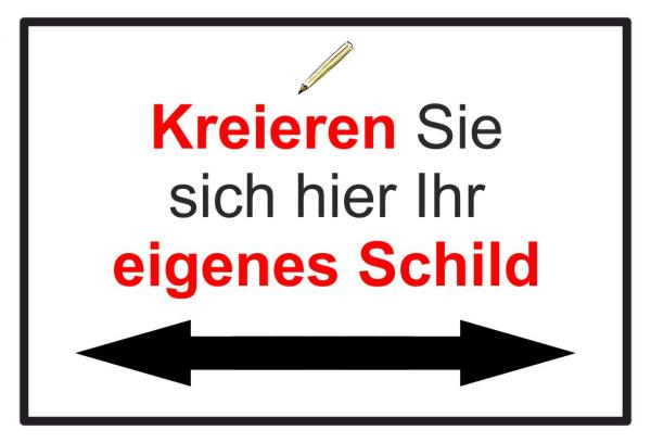 Schild selbst gestalten | Querformat | Doppelpfeil