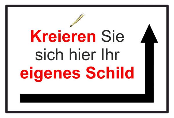 Schild selbst gestalten | Querformat | Eckpfeil rechts